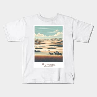 Majestic Mongolia - Monglian Steppe Kids T-Shirt